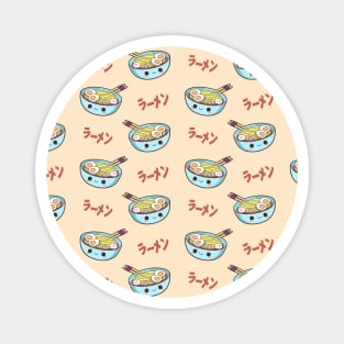 cute ramen kawaii pattern Magnet